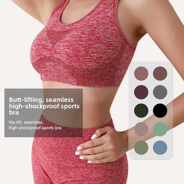 High Waist Yoga Fitness Set with Sports Bra