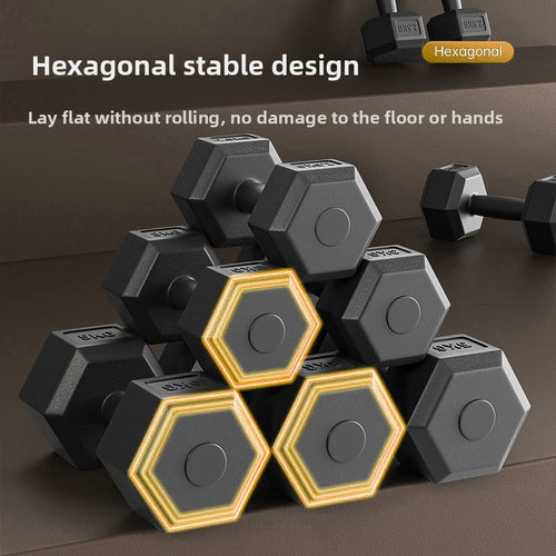 Hexagonal Fitness Dumbbells